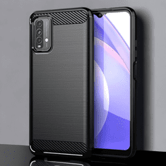 Infostyle Silikonski ovitek "carbon" za Xiaomi Redmi 9 Power - Črna