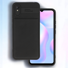 Infostyle Silikonski ovitek "Camera Protected" za Xiaomi Redmi 9A - črna