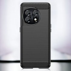 Infostyle Silikonski ovitek "carbon" za OnePlus 11 - Črna