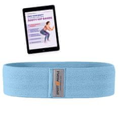 Sport2People Booty Hip Bands – Tekstilne elastike za zadnjico, noge in boke, svetlo modra