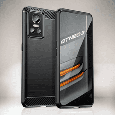 Infostyle Silikonski ovitek "carbon" za Realme GT Neo 3 80W/ 150W - Črna