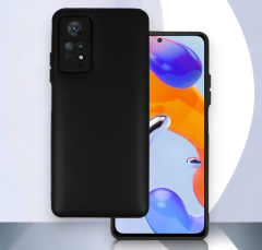 Infostyle Silikonski ovitek "Smooth Leather 3D" za Xiaomi Redmi Note 11 Pro / Note 11 Pro 5G - črna