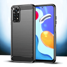 Infostyle Silikonski ovitek "carbon" za Xiaomi Redmi Note 11 Pro 4G/5G - Črna