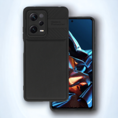 Infostyle Silikonski ovitek "Camera Protected" za Xiaomi Redmi Note 12 Pro Plus - črna