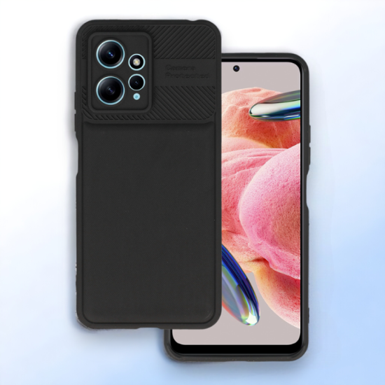 Infostyle Silikonski ovitek "Camera Protected" za Xiaomi Redmi Note 12 4G - črna