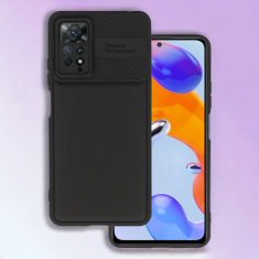 Infostyle Silikonski ovitek "Camera Protected" za Xiaomi Redmi Note 11 Pro 4G/5G - črna