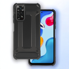 Infostyle Silikonski ovitek "armor carbon" za Xiaomi Redmi Note 11 - Črna