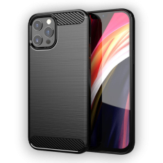 Infostyle Silikonski ovitek "carbon" za iPhone 13 Pro - Črna