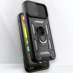 Infostyle Silikonski ovitek "ring camera protect" za iPhone 13 - Črna