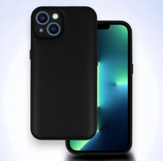 Infostyle Silikonski ovitek "Smooth Leather 3D" za iPhone 13 - črna