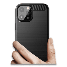 Infostyle Silikonski ovitek "carbon" za iPhone 14 Pro Max - Črna