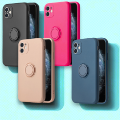 Infostyle Silikonski ovitek "Silicone Ring" z držalom za iPhone 14 Plus