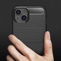 Infostyle Silikonski ovitek "carbon" za iPhone 14 Plus/ 15 Plus - Črna