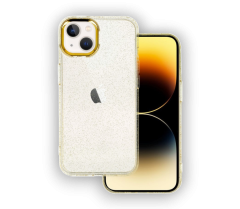 Infostyle Silikonski ovitek "Gold Glitter" za iPhone 14 - zlata