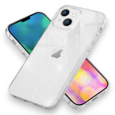 Infostyle Silikonski ovitek "Clear Glitter Nalia" za iPhone 14 Plus