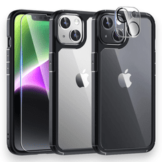 Infostyle Komplet ovitek "Tauri Shockproof " + zaščitno steklo + zaščita za kamero za iPhone 14 Plus