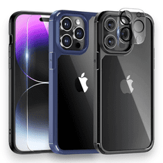 Infostyle Komplet ovitek "Tauri Shockproof " + zaščitno steklo + zaščita za kamero za iPhone 15 Pro Max