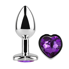 After Dark ANALNI ČEP After Dark Heart Shaped Purple (S)