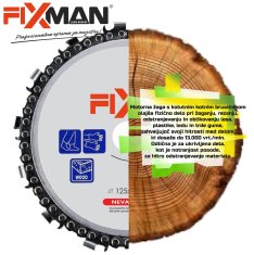 FIXMAN Verižna žaga za kotni brusilnik 125mm