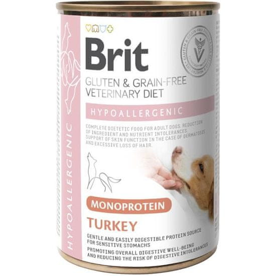 Brit Veterinary Diet Cons. Hypoallergenic Monoprotein Turkey 400g