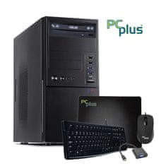 PCplus T600 i7-11700K 16GB 512 NVMe SSD 1TB HDD Nvidia T400 4GB Windows 11 Pro tipkovnica miška namizni računalnik