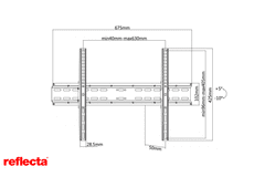Reflecta TV NOSILEC za 37-70 col stensko-naklonski PLANO Slim 70-6040T 23143