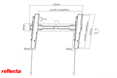 Reflecta TV NOSILEC za 37-70 col stensko-naklonski Premium SLIM 70-6040T 23152