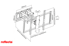 Reflecta TV NOSILEC za 60-100 col stensko-premični PLEXO 100-9060T 23158