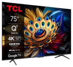 TCL 75C655 4K UHD QLED televizor, Google TV