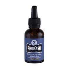 Proraso Azur Lime Beard Oil 30 ml olje za brado z vonjem citrusov in brina