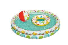 Bestway Napihljiv komplet - bazen 112 cm, plavalni krog 51 cm, žoga 41x15 cm