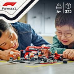 LEGO City 60443 Servisni boks in mehaniki z avtomobilom Ferrari F1