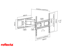 Reflecta TV NOSILEC za 37-70 col stensko-premični PLEXO 70-6040T 23160