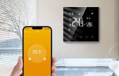 Avatto Pametni LCD WiFi termostat za električno ogrevanje 16A TUYA črn Alexa Google Assistant