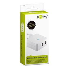 Goobay Dual USB 4.1A bel polnilec