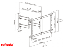Reflecta TV NOSILEC za 37-80 col stensko-premični PLEXO Premium 80-6040T 23163