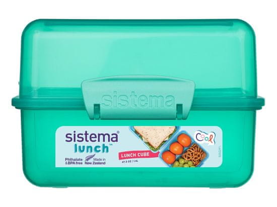 Sistema Sistema Lunch Škatla za kosilo z dvema predaloma, 1,4 l, meta