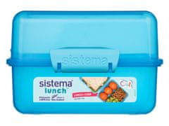 Sistema Sistema Lunch Škatla za kosilo z dvema predaloma, 1,4 l, modra