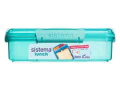 Sistema Sistema Lunch škatla za prigrizke z dvema ločenima predaloma 975 ml, meta