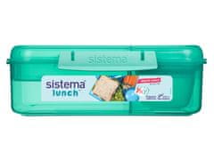 Sistema Sistema Lunch Trikomorni zabojček s posodico za jogurt in dvema pladnjema 1,65 l, meta