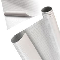 WOWO 3D Carbon Foil White Roll - Bela rola 3D Carbon Foil 1,27x28m