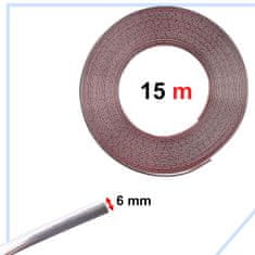 WOWO Samolepilni okrasni trak za avto - Kromiran samolepilni okrasni trak za avto 6 mm x 15 m