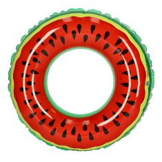 WOWO Watermelon Swimming Ring - Napihljiv plavalni obroč z motivom lubenice, 80 cm, do 60 kg