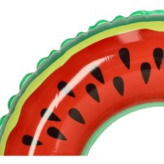 WOWO Watermelon Swimming Ring - Napihljiv plavalni obroč z motivom lubenice, 80 cm, do 60 kg