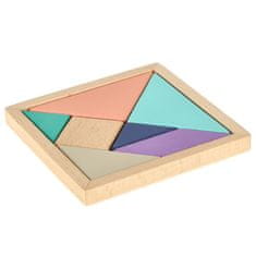 WOWO Lesene kocke Tangram Puzzle - lesene kocke Tangram Puzzle 11,5 cm x 11,5 cm