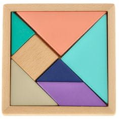 WOWO Lesene kocke Tangram Puzzle - lesene kocke Tangram Puzzle 11,5 cm x 11,5 cm