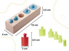 WOWO Lesene uteži Montessori - Lesene uteži Montessori v pisanem dizajnu