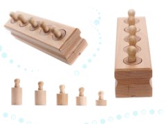 WOWO Lesene Montessori uteži in sortirnik z valji - Montessori Wooden Weights and Sorter with Rollers