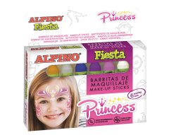 WOWO Barvice za poslikavo obraza - ALPINO Princess barvice za poslikavo obraza, set 6 barv