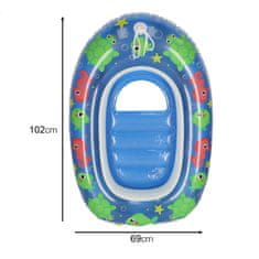 WOWO Bestway Otroški napihljiv plavalni obroč - Bestway 34037 - Otroški napihljiv plavalni obroč s sedežem, moder, za otroke 3-6 let